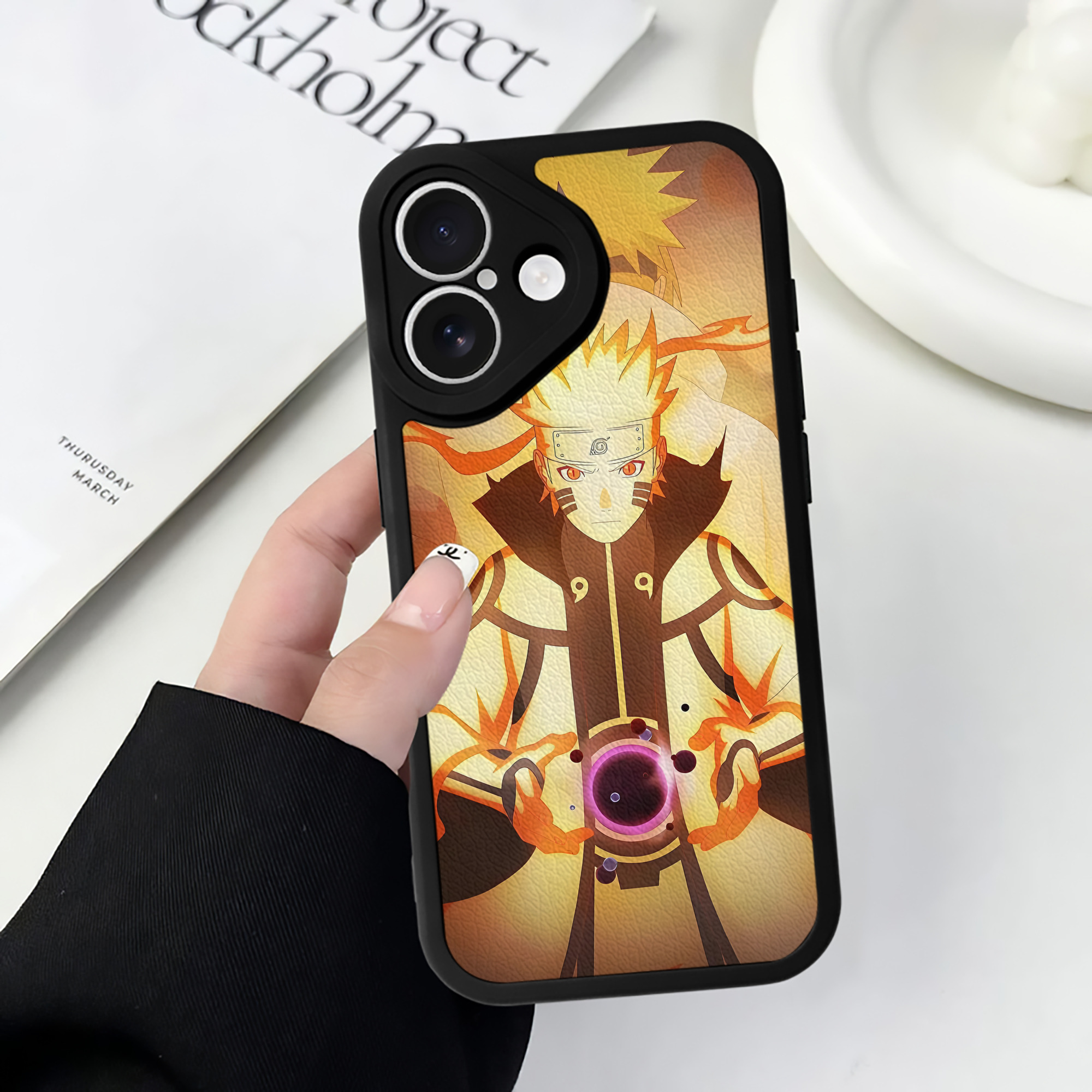 （画像用） NARUTO -ナルト- NARUTO -ナルト- 疾風伝 【iPhone 16シリーズ対応】シリコンスマホケース（レザー調） 材質：シリコン